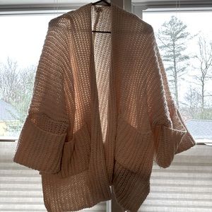 Chunky open cardigan with pockets